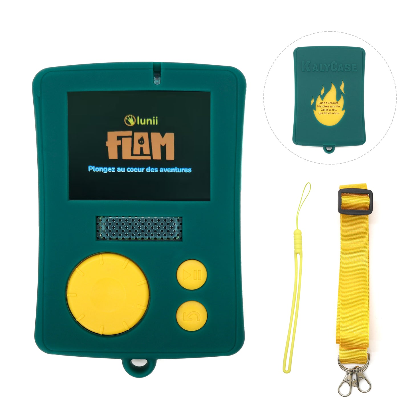 Housse Compatible Flam Lunii - KalyCase Coque Protection Verte - Conteuse Fabrique à Histoires