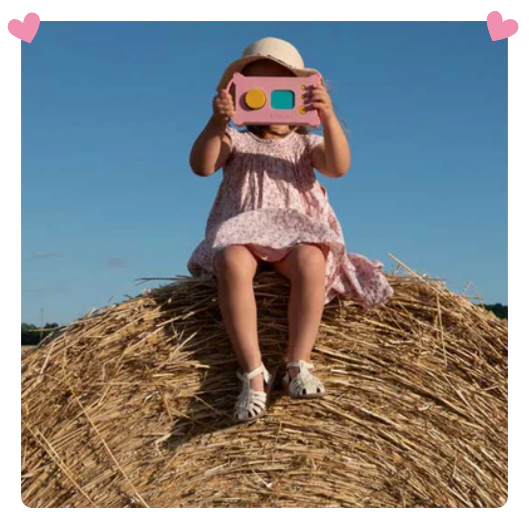 Coque KalyCase pour Ma Fabrique à Histoires de LUNII - Rose + Bandoulière incluse