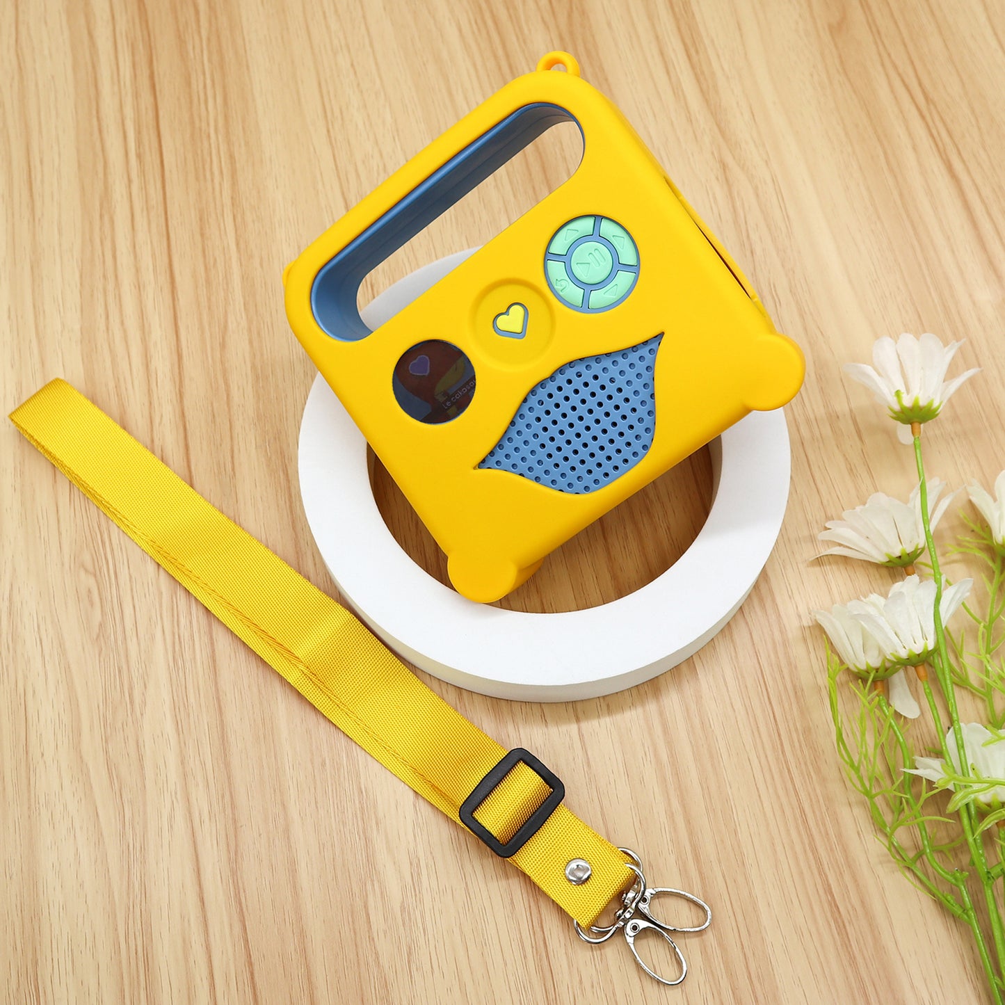 Housse de Protection Kalycase compatible Hello Merlin V1- Jaune - Coque Silicone Conteuse Histoire + Bandoulière