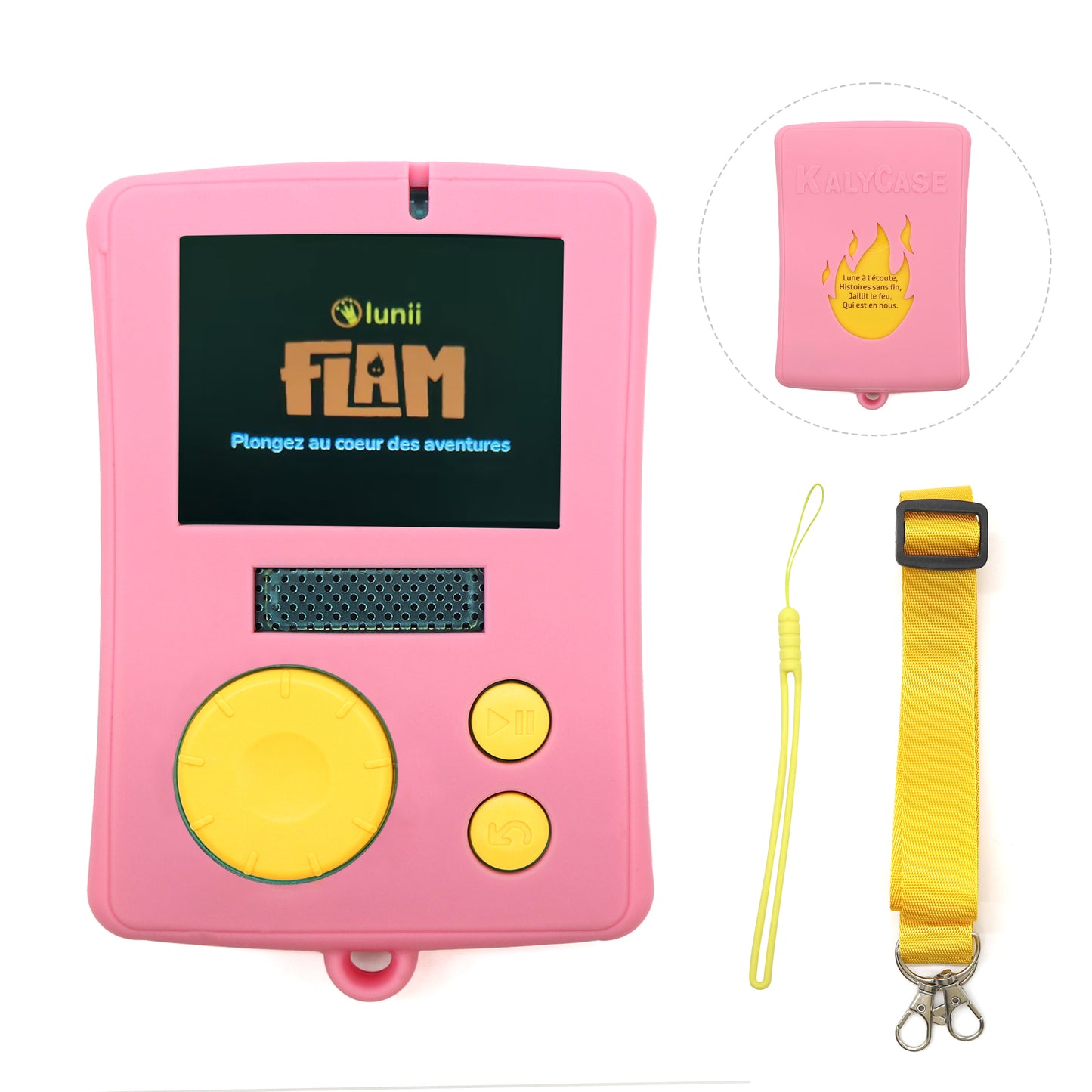 Kalycase Coque de Protection Compatible Flam Luni - Housse Rose pour Conteuse enfants - Pochette