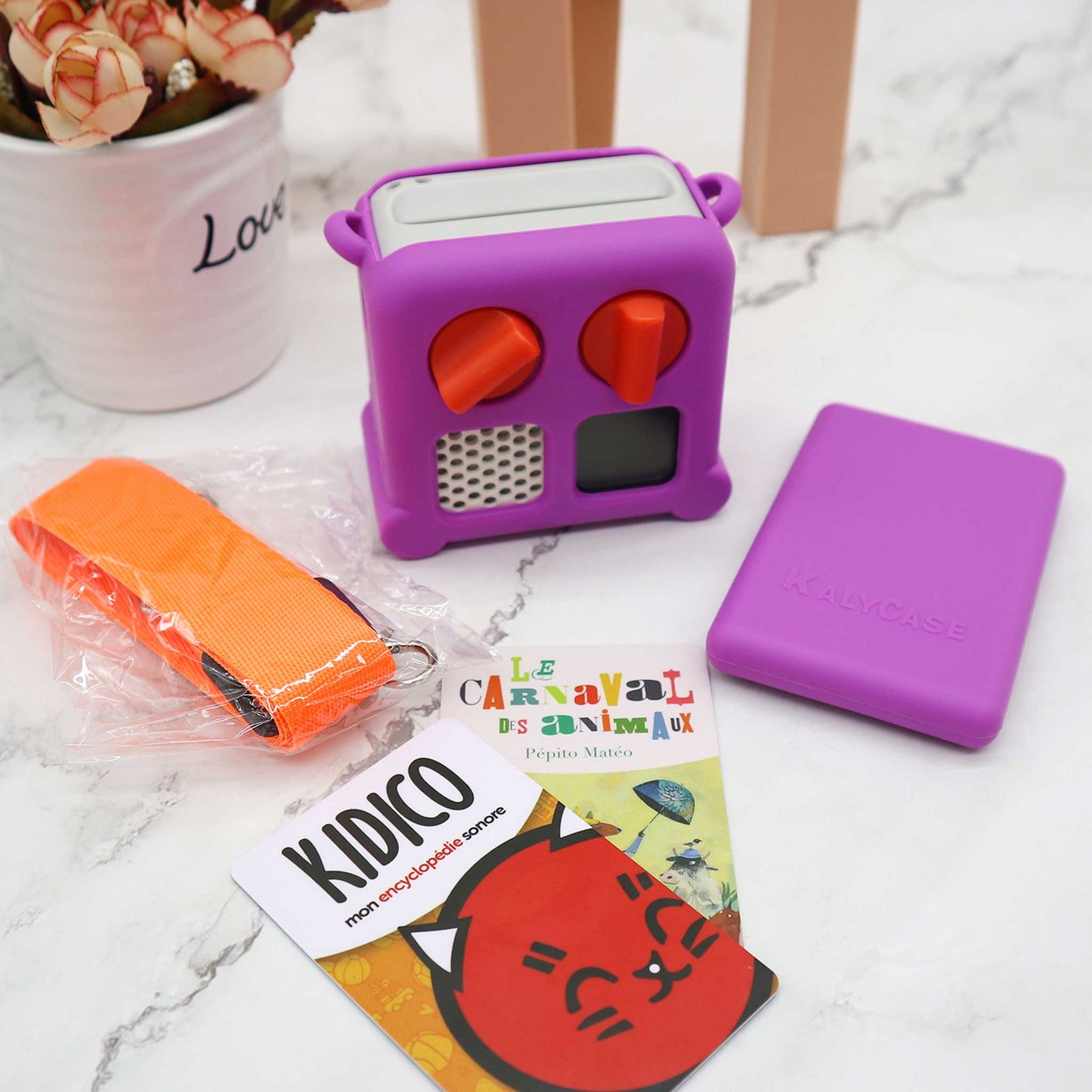 Housse de Protection Compatible Yoto - Coque KALYCASE en Silicone - Bandoulière & Pochette Porte Carte inclus