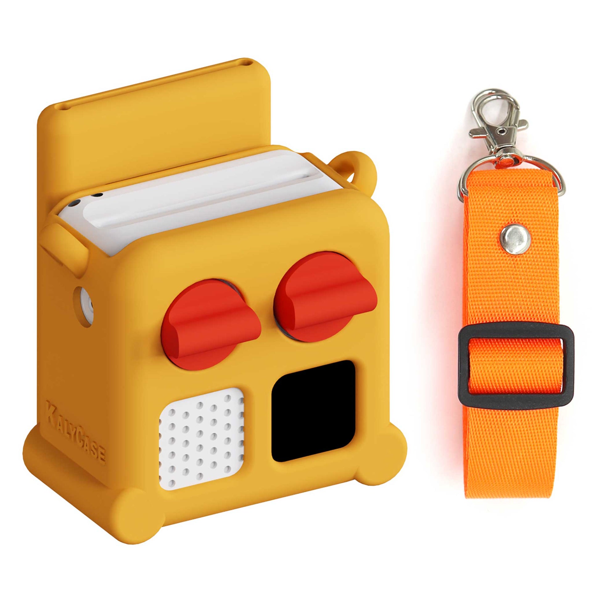Coque Silicone Protection Yoto Player 3e Génération - Housse Avec Poignée Orange
