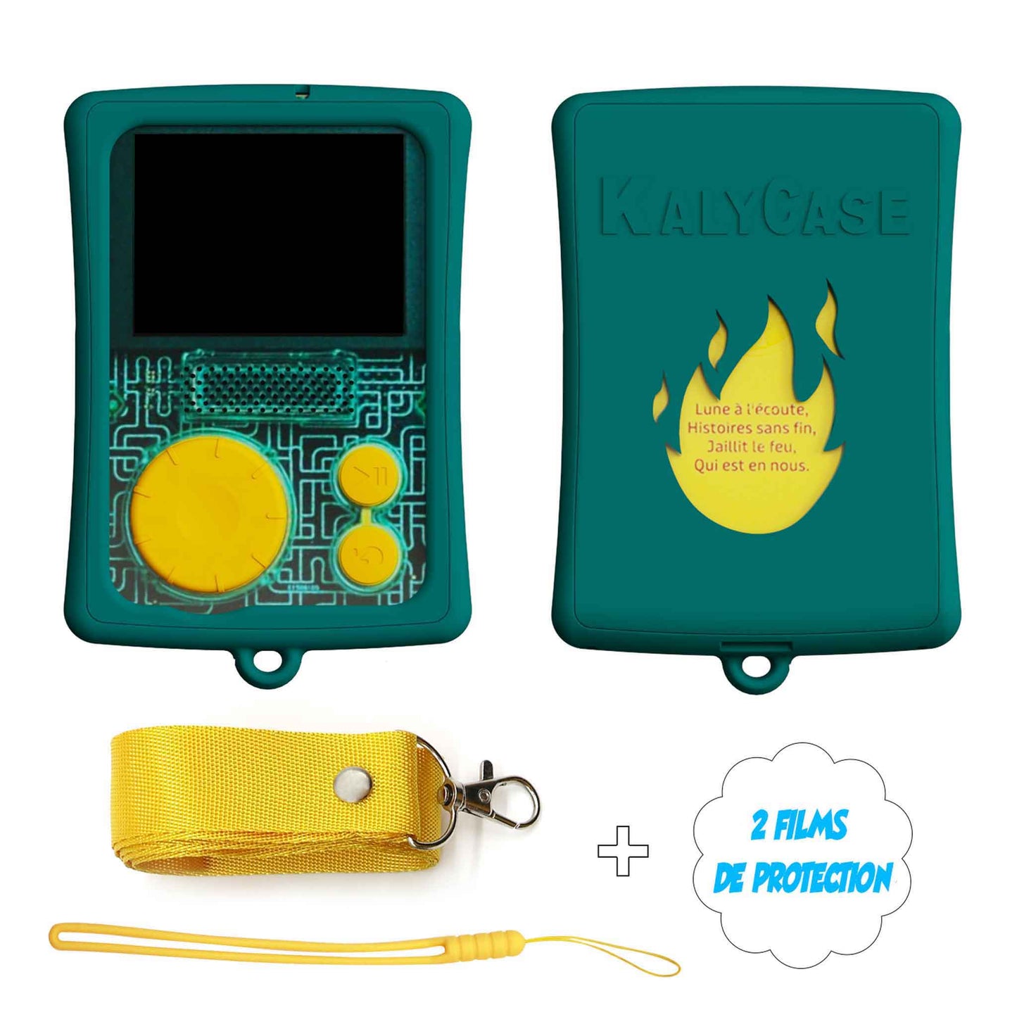 Housse Kalycase Compatible Flam Lunii - Etui Protection Verte - Conteuse FLAM