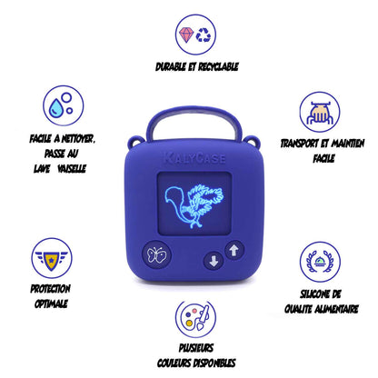 KALYCASE Coque Silicone Compatible MAX ECOLE DES LOISIRS - Etui de Protection Bleu pour Conteuse