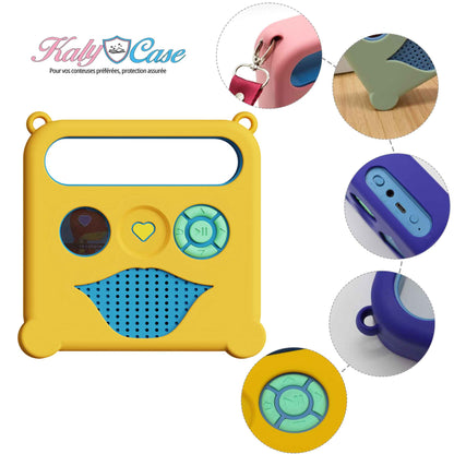 Housse de Protection Kalycase compatible Hello Merlin V1- Jaune - Coque Silicone Conteuse Histoire + Bandoulière
