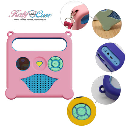 Etui KALYCASE Compatible Conteuse Merlin V1 - Coque de Protection Rose pour l'enceinte à Histoires