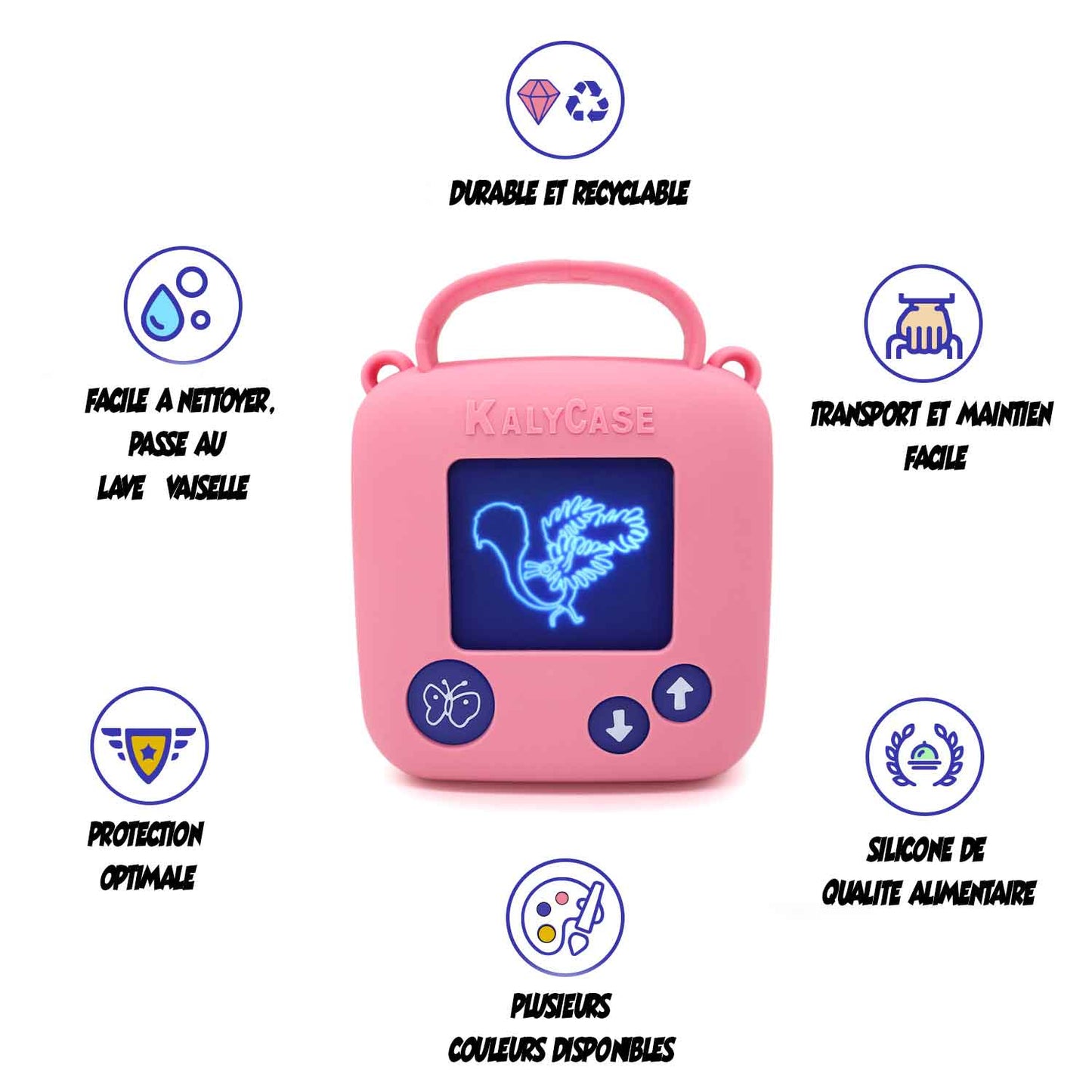 KALYCASE Housse de Protection Compatible MAX ECOLE DES LOISIRS - Coque Rose en Silicone Conteuse